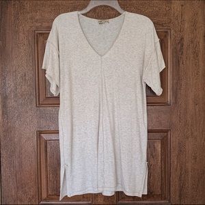 Beige ribbed tunic